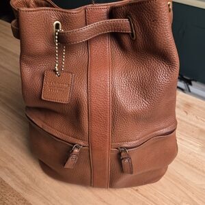 Liz Claiborne Brown Leather Backpack